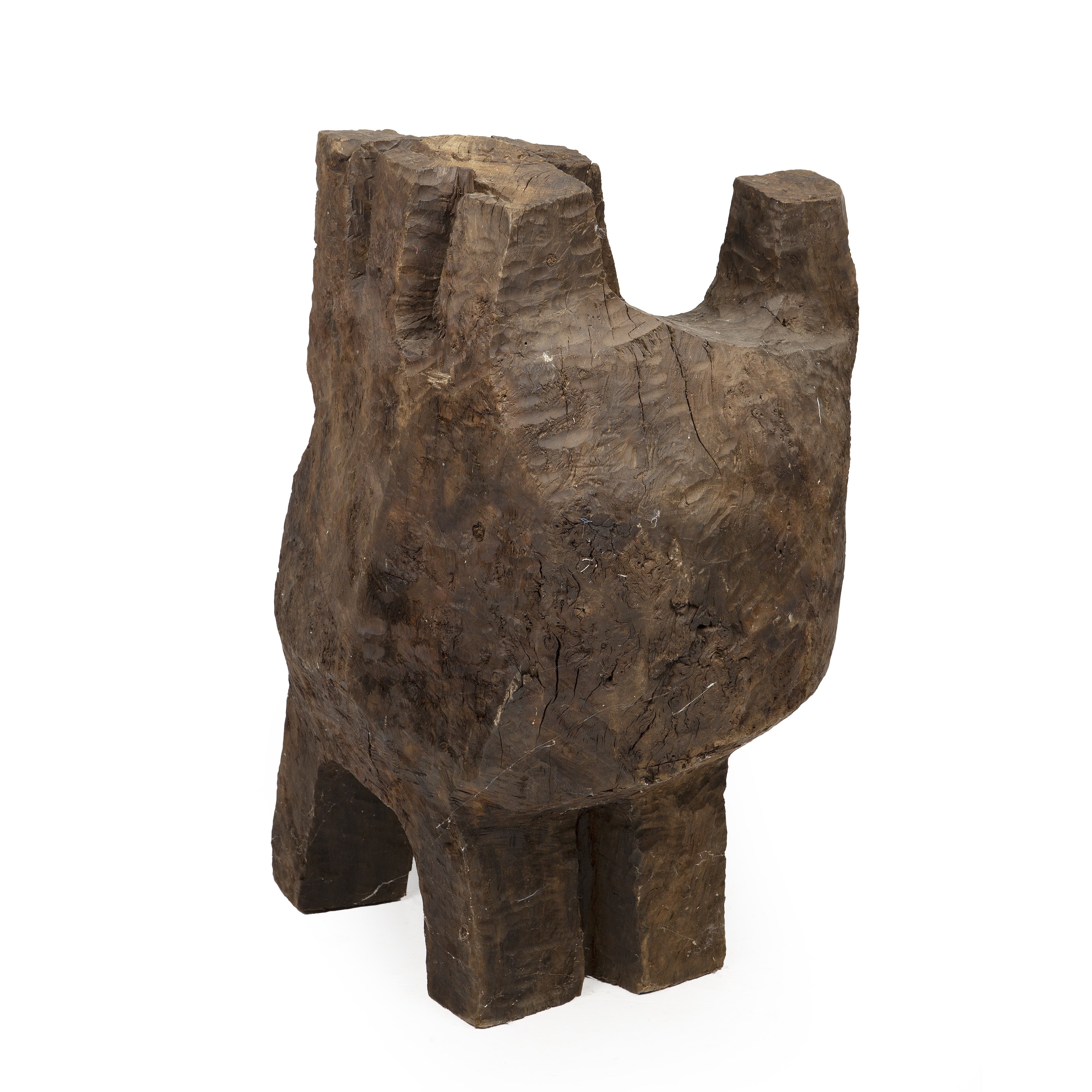 Branko Ružić (1919-1997) Il Gruppo Doppio,1966 signed carved wood 89cm high. Provenance: The - Image 3 of 4