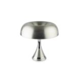 Manner of Harvey Guzzini Desk lamp, circa 1960 stainless steel, mushroom form 40cm high.