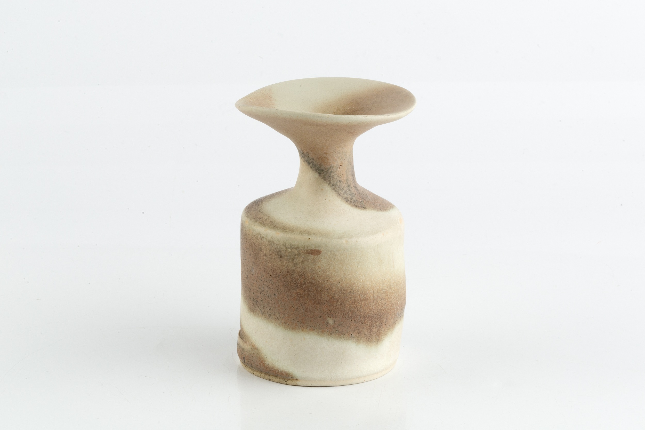 Lucie Rie (1902-1995) Vase swirled pale glazes impressed potter's seal 12.2cm high. There does not - Image 2 of 20