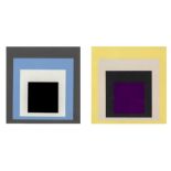 Josef Albers (1888-1976) Homage to the Square two lithographs 13 x 13cm, framed as one (2).