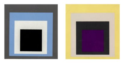 Josef Albers (1888-1976) Homage to the Square two lithographs 13 x 13cm, framed as one (2).