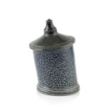 Walter Keeler (b.1942) Pot and cover salt glaze impressed potter's seal 15cm high.