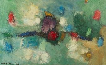 Derek Middleton (1928-2002) Abstract, 1960 signed and dated (lower left) oil on canvas 36 x 60cm.