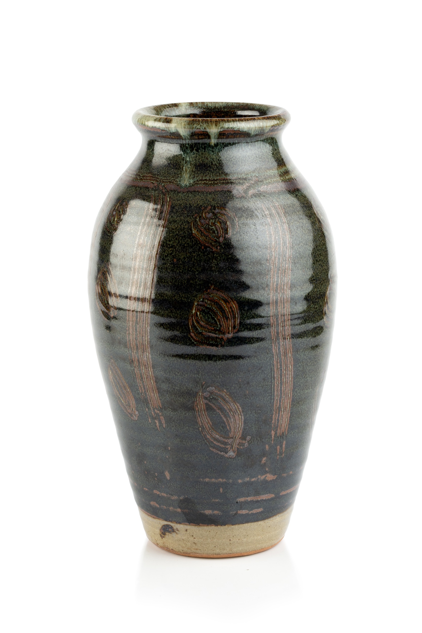 Attributed to Ray Finch (1914-2012) Large jar with partial tenmoku glaze 31 cm high; with an Eddie - Image 3 of 5