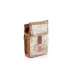 Robin Welch (1936-2019) Slab vessel stoneware, decorated with a red rectangle within a white