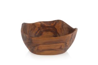 Tony Bain in Vallauris Olivewood bowl signed 12cm high, 24cm across.
