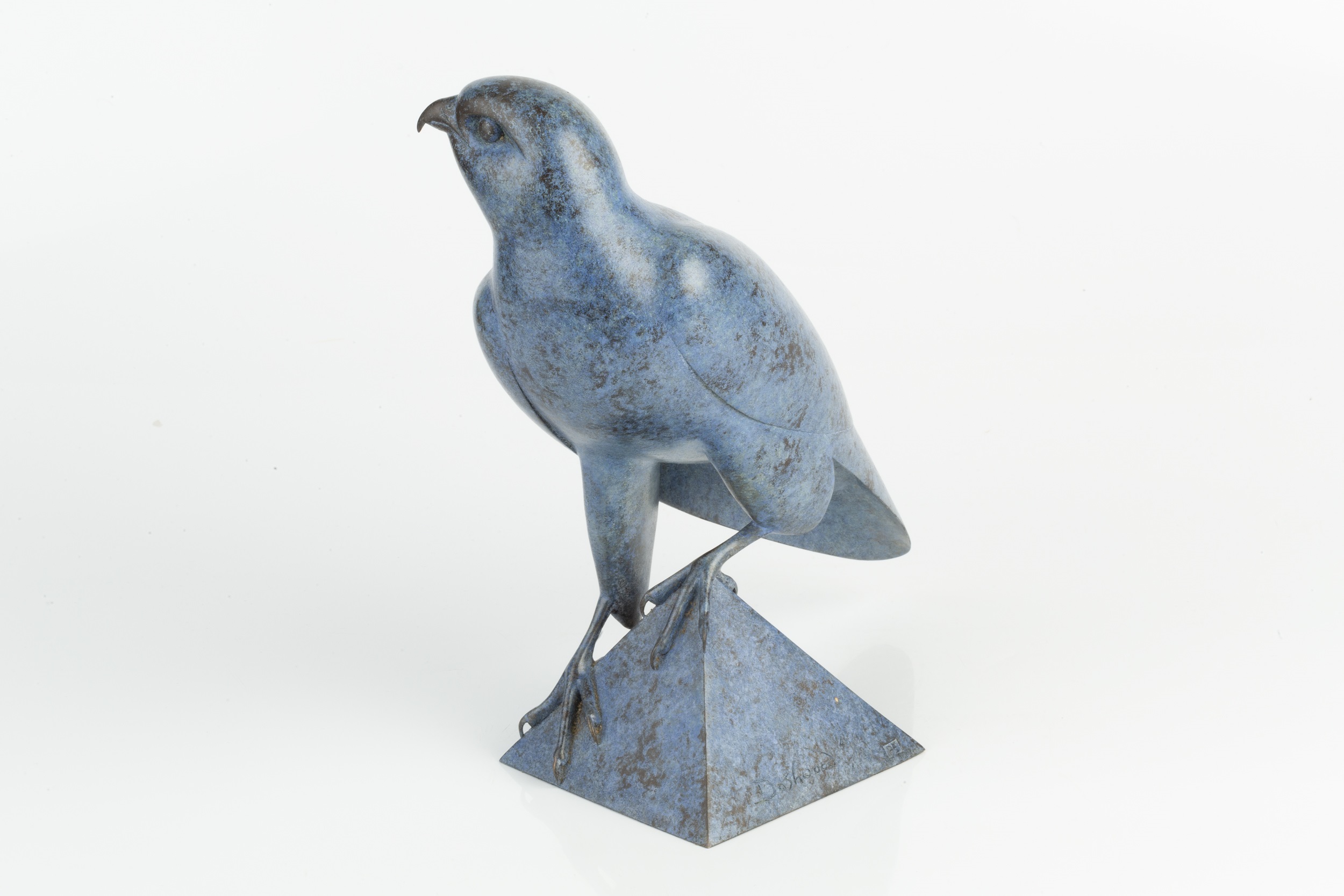 Geoffrey Dashwood (b.1947) Hobby 4/12, signed and numbered blue patinated bronze 24.5cm high. - Image 2 of 4