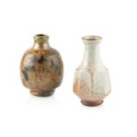 Phil Rogers (1951-2020) Bottle vase stoneware, with salt glaze and iron motif impressed potter's