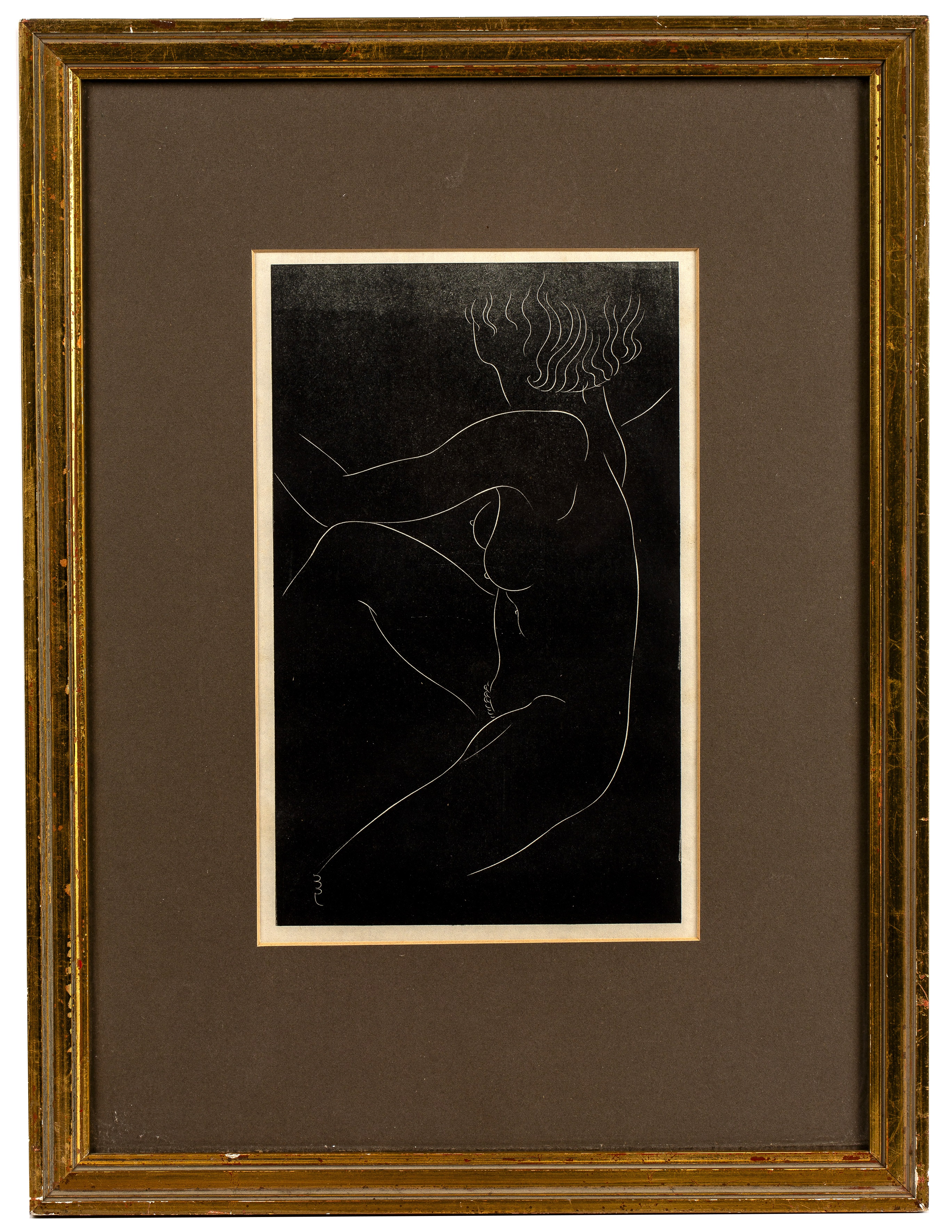 Eric Gill (1882-1940) Seated Nude signed (in the plate) wood engraving 23 x 14cm. Provenance: - Image 2 of 3