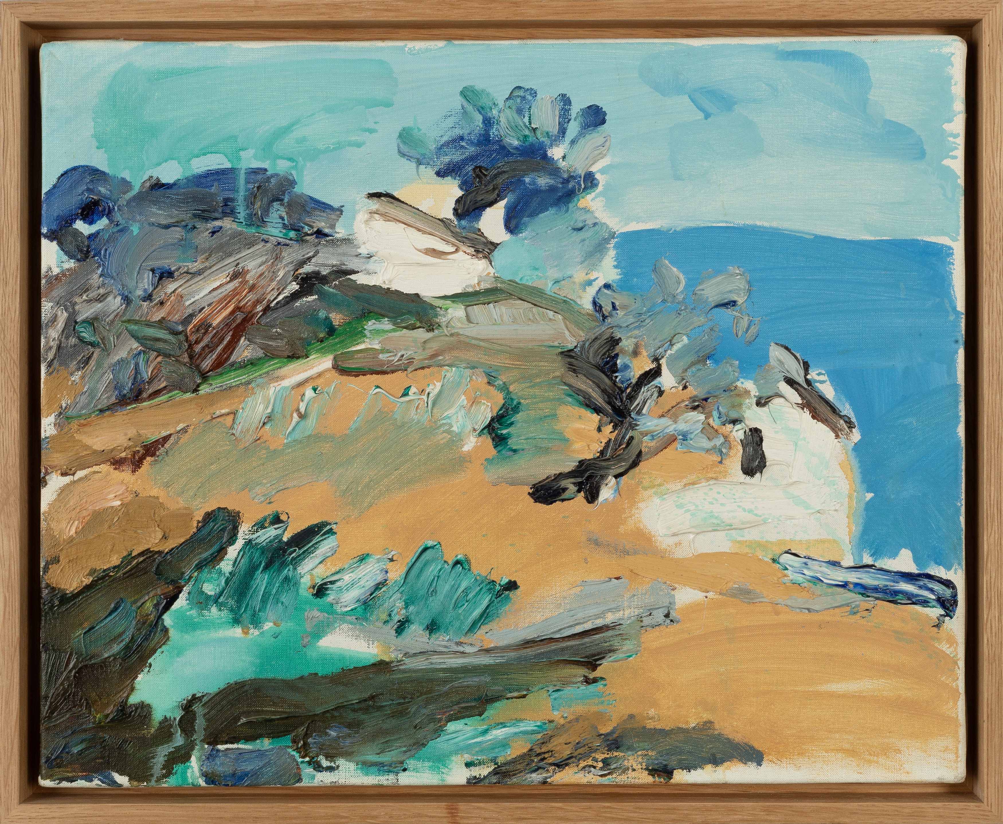 Saverio Barbaro (1924-2020) The Surrounding of Cannes, 1965 signed and titled (to reverse) oil on - Image 2 of 6