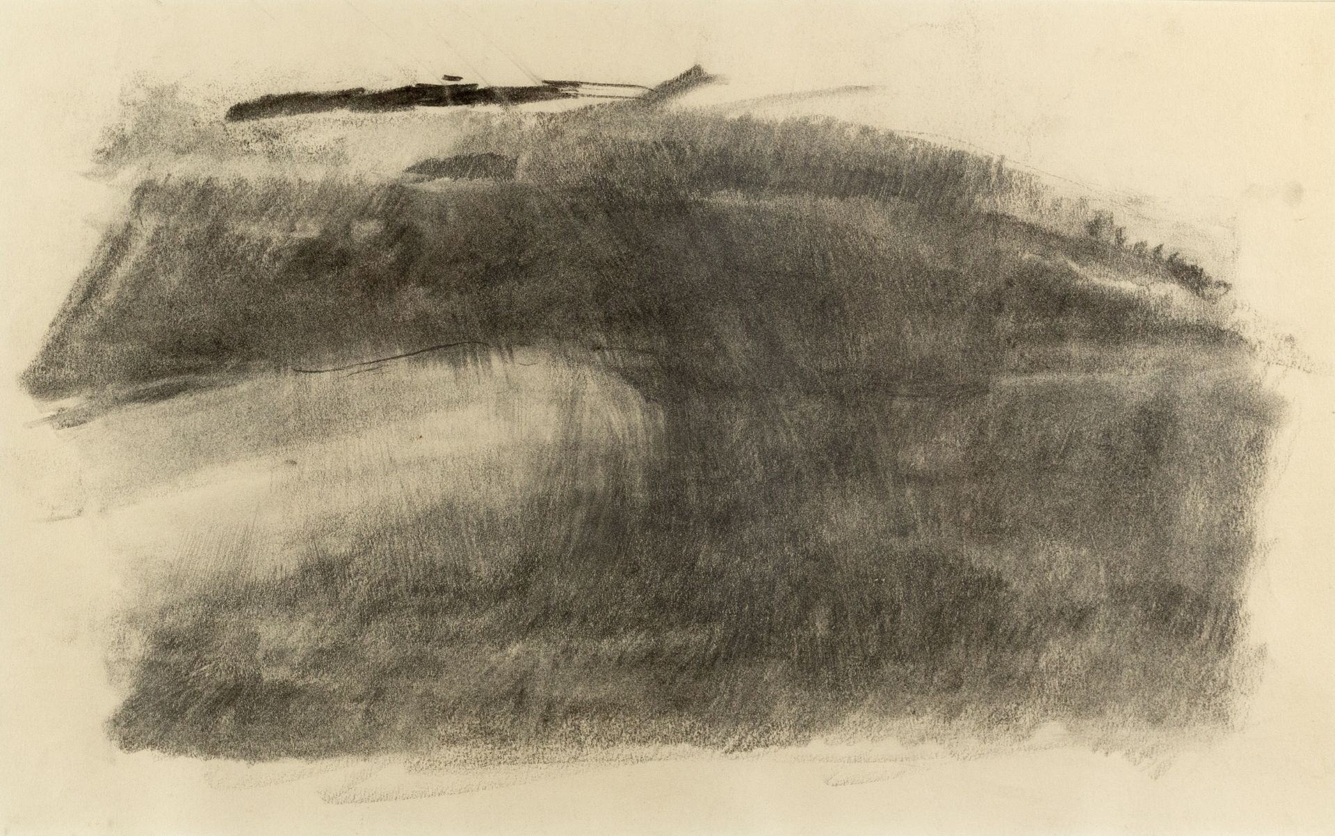 Dennis Creffield (1931-2018) Landscape charcoal on paper 28 x 46cm. Provenance: From the