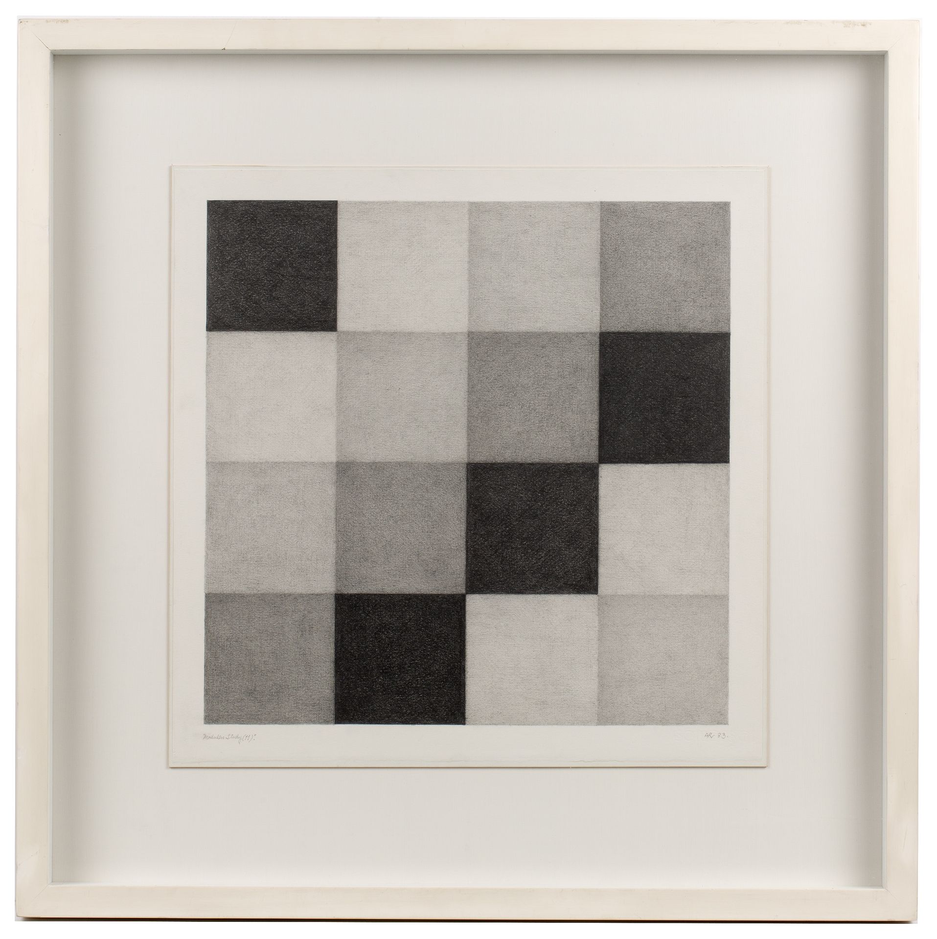 Alan Reynolds (1926-2014) Modular Study (11), 1983 signed with initials, titled, and dated in pencil - Image 2 of 3