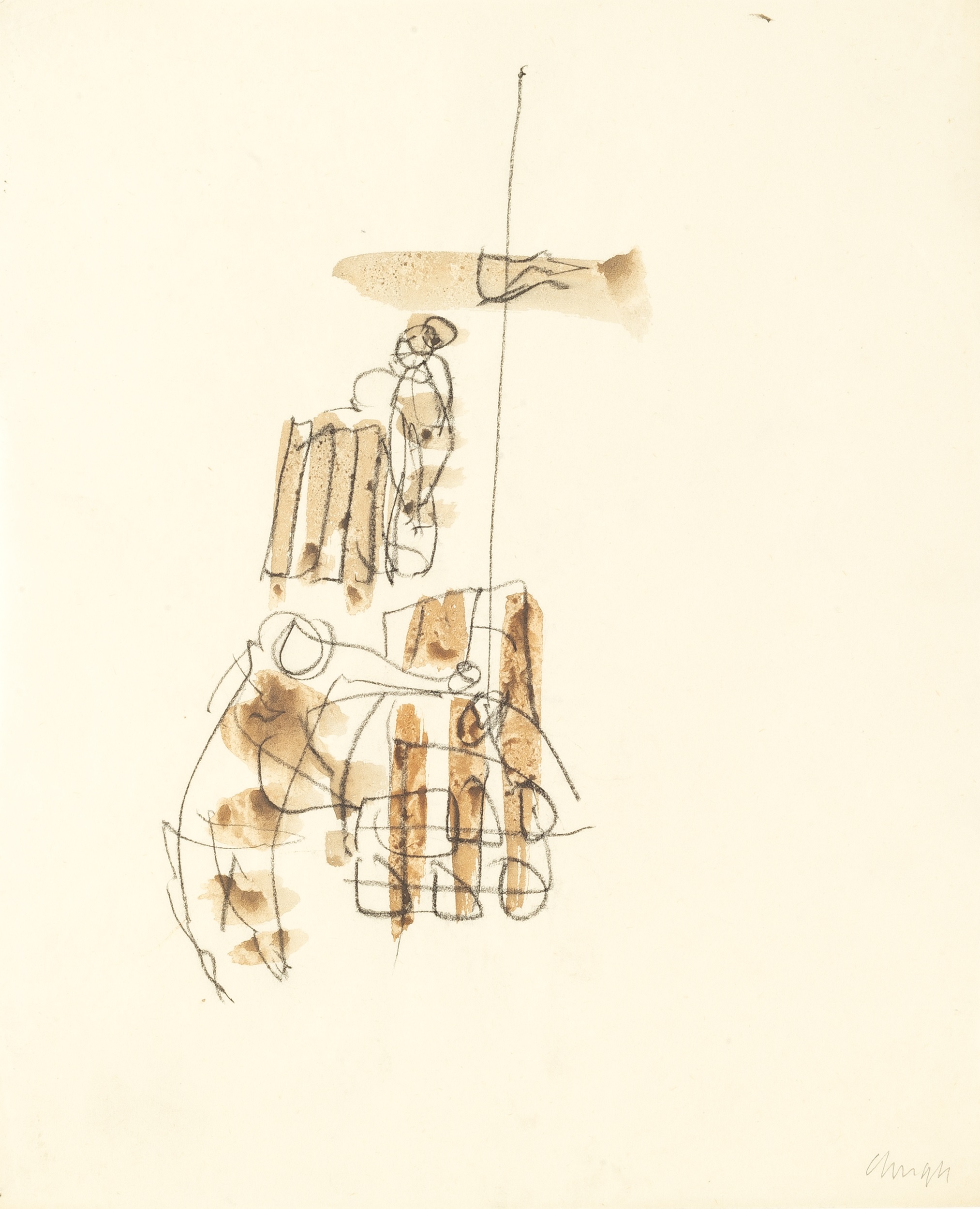 Prunella Clough (1919-1999) Men at Work, circa 1960 a set of four drawing each signed in pencil ( - Bild 2 aus 4