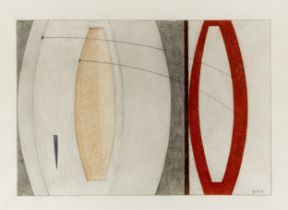 George Dannatt (1915-2009) Isis, 1972 signed and dated (lower right) pencil and crayon on handmade