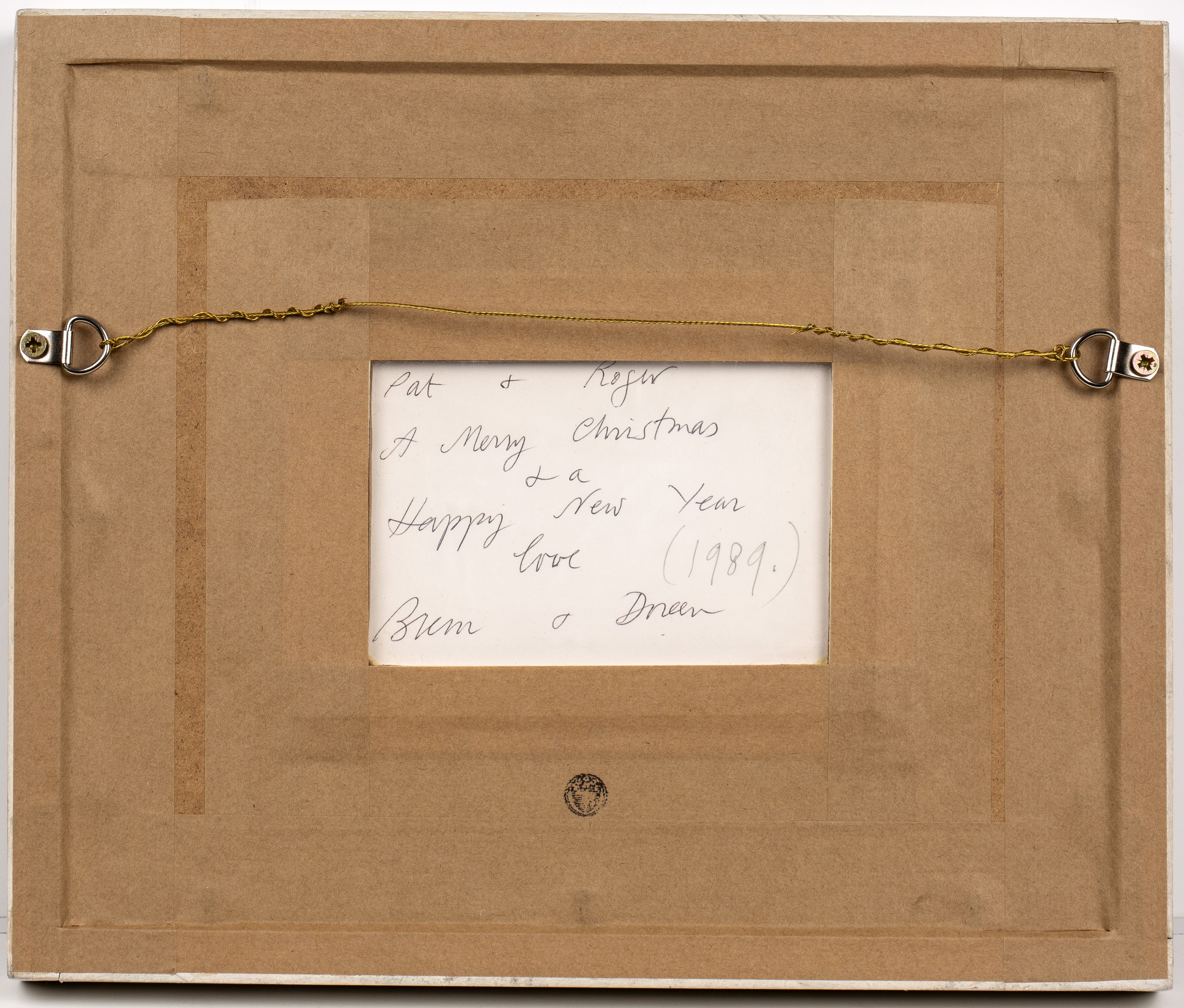 Breon O'Casey (1928-2011) Christmas Card, 1989 inscribed 'Pat & Roger/ A Merry Christmas & a Happy - Image 3 of 3