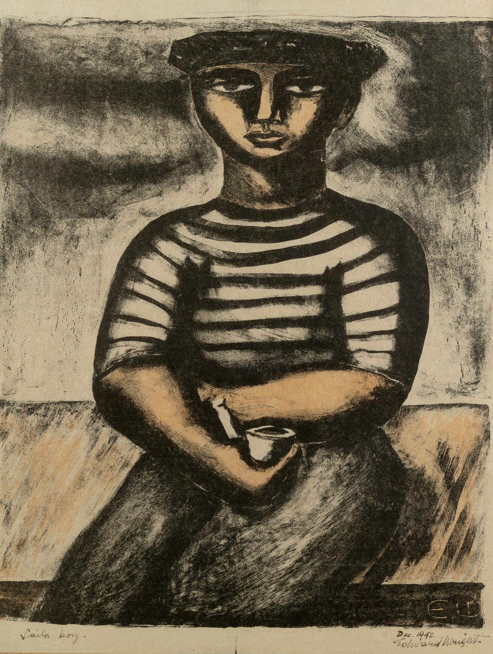 Edward Wright (1912-1988) Sailor Boy, 1943 signed and titled in ink (in the margin) lithograph 41