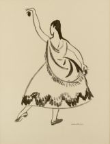 Laura Knight (1877-1970) Lydia Lopokova in le Tricorne, 1920 signed (in the plate) lithograph 37 x