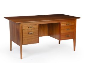 Gordon Russell desk 76cm high, 152cm wide.