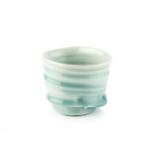 Gareth Mason (b.1965) Bowl porcelain, ribbed with light green glaze impressed potter's seal 8cm