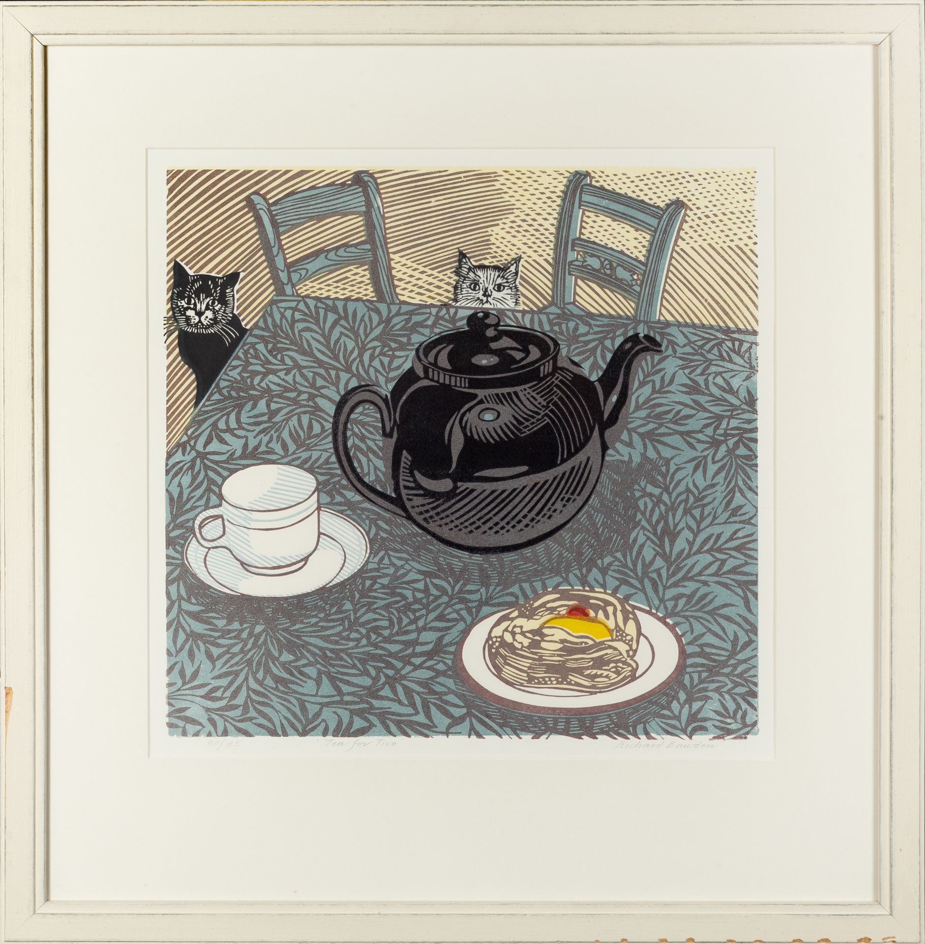 Richard Bawden (b.1936) Tea for Two 80/85, signed, titled, and numbered in pencil (in the margin) - Bild 2 aus 3