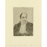 Victor-Joseph Roux-Champion (1871-1953) Portrait of Signac etching 32 x 25cm. Provenance: The