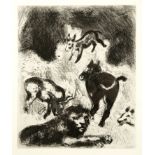 Marc Chagall (1887-1985) The Lion Grown Old, 1952 signed (in the plate) etching 34 x 28cm.