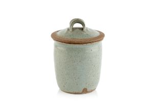 Richard Batterham (1936-2021) An early sugar jar and cover stoneware with speckled ash glaze