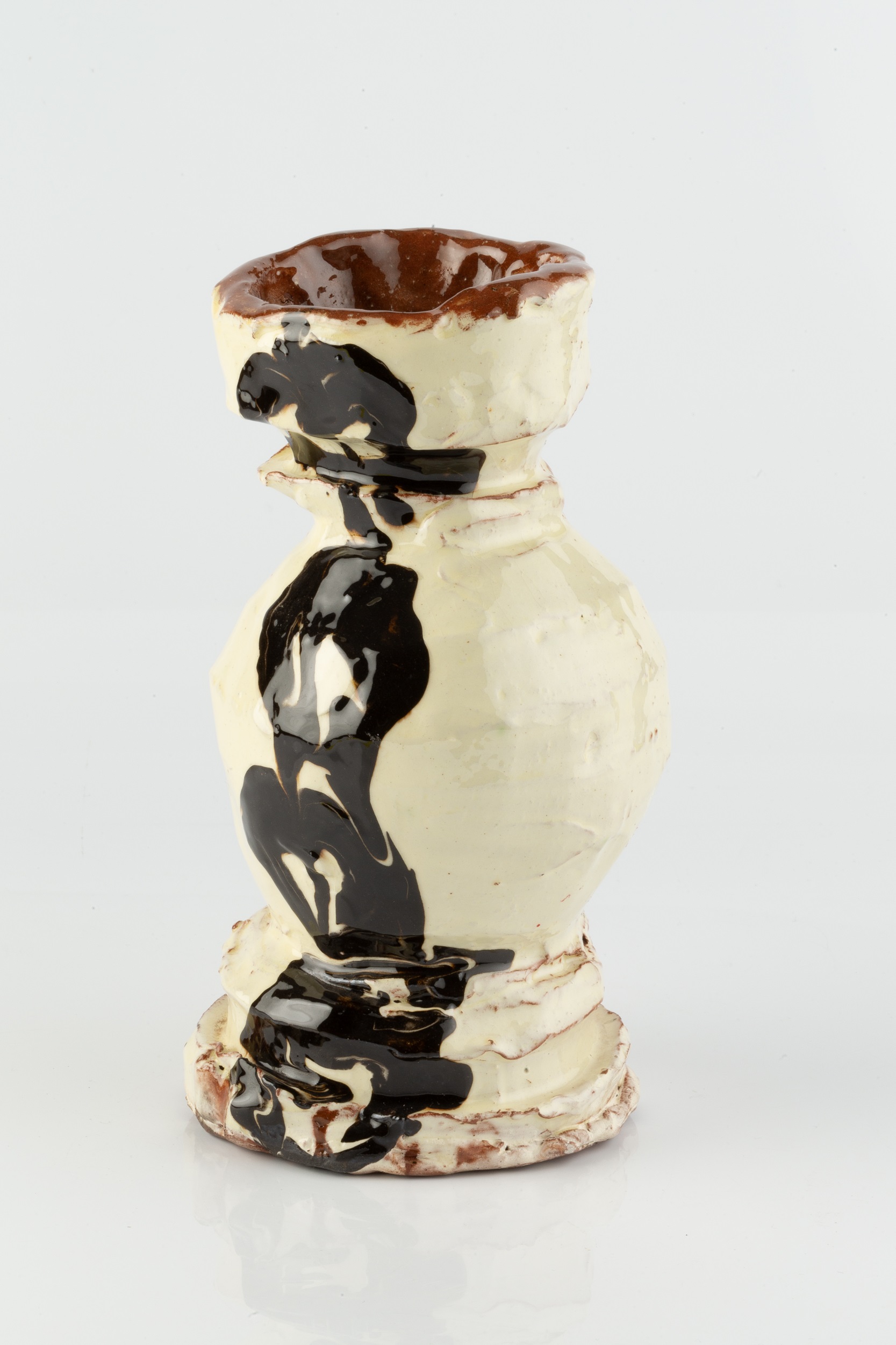 Dylan Bowen (b.1967) Two vases slipware signed 25cm and 23cm high (2). - Image 3 of 6
