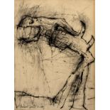 John Christoforou (1921-2014) Horse Head, 1955 signed and dated in pencil (lower left) pen and ink