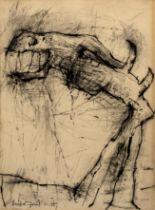 John Christoforou (1921-2014) Horse Head, 1955 signed and dated in pencil (lower left) pen and ink