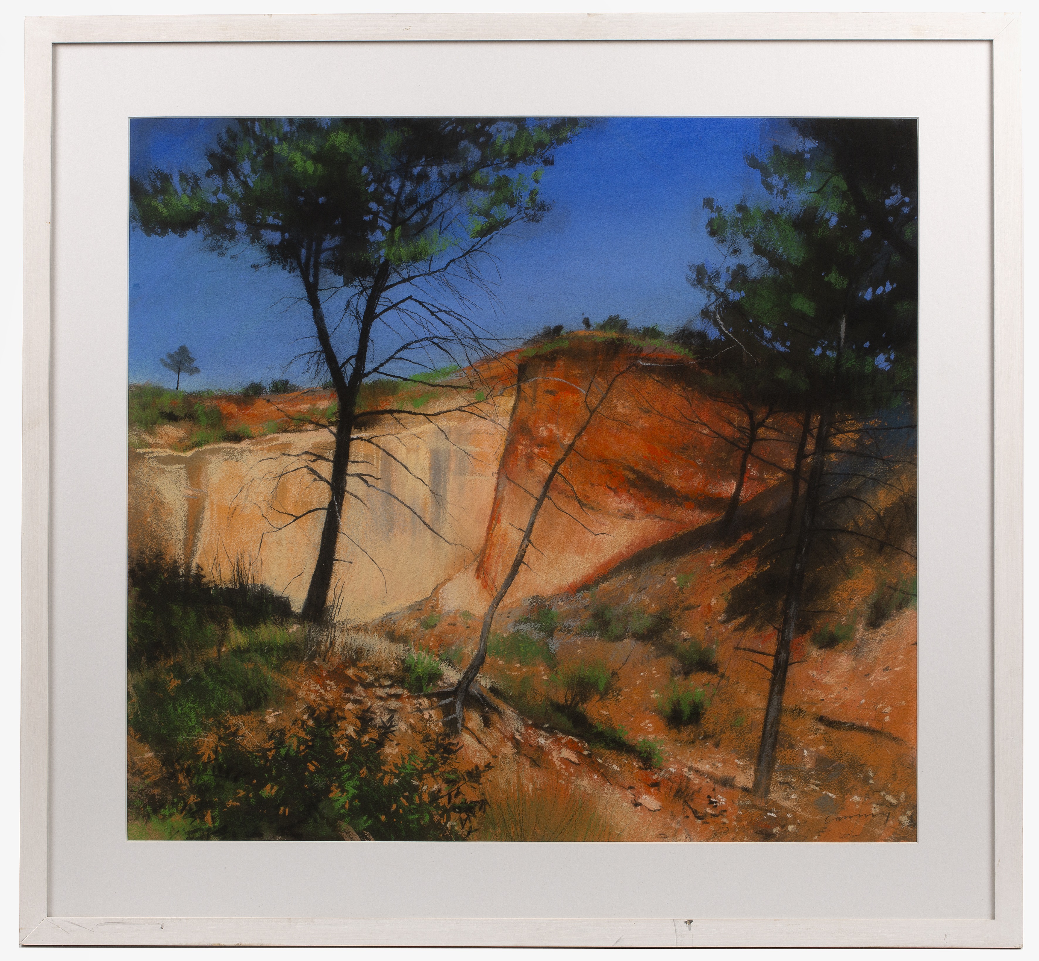 Neil Canning (b.1960) Gorge with Trees signed (lower right) pastel 55 x 60cm. - Image 2 of 3