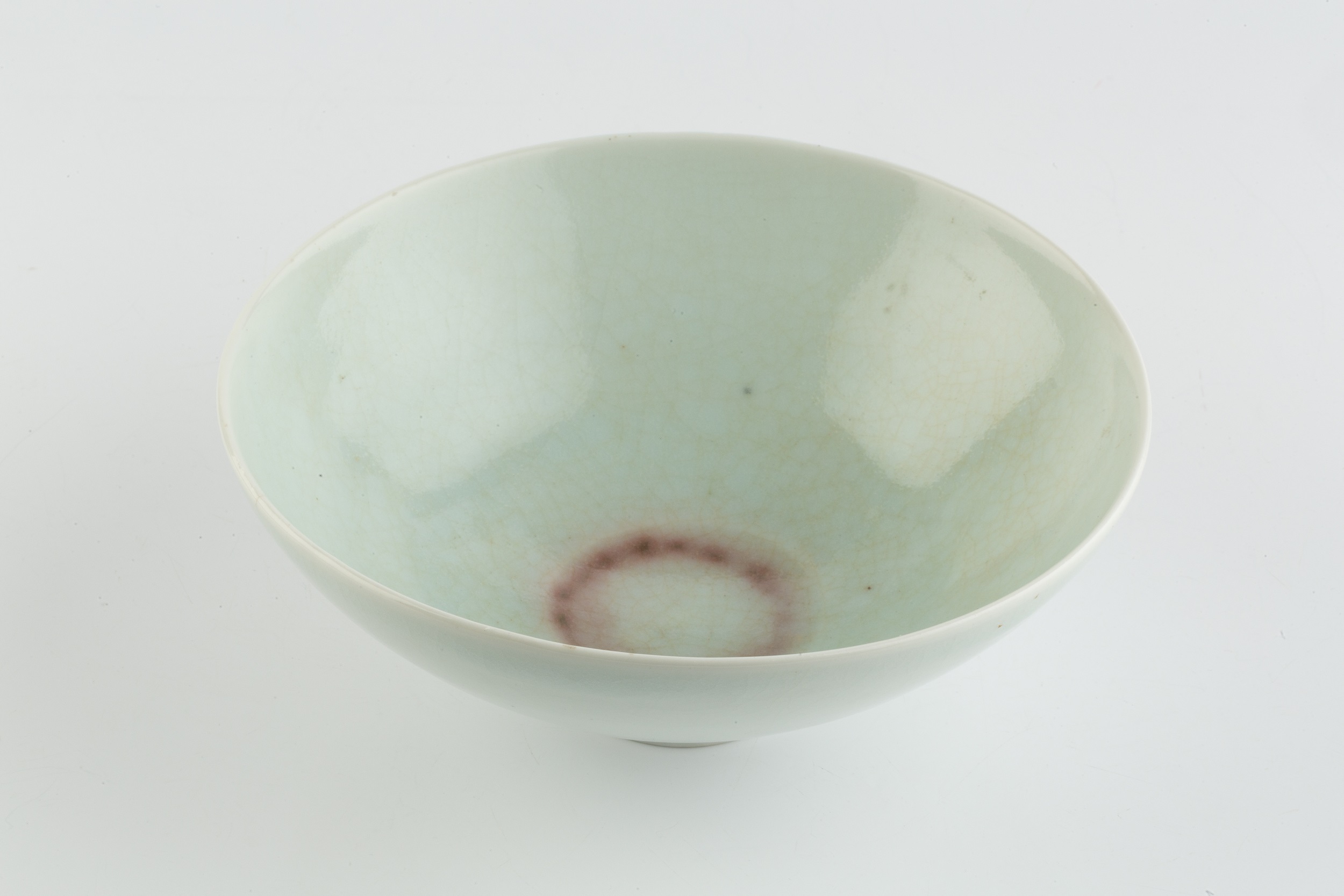 Edmund De Waal (b.1964) Bowl porcelain, with celadon glaze and red detail to the well impressed - Image 2 of 18