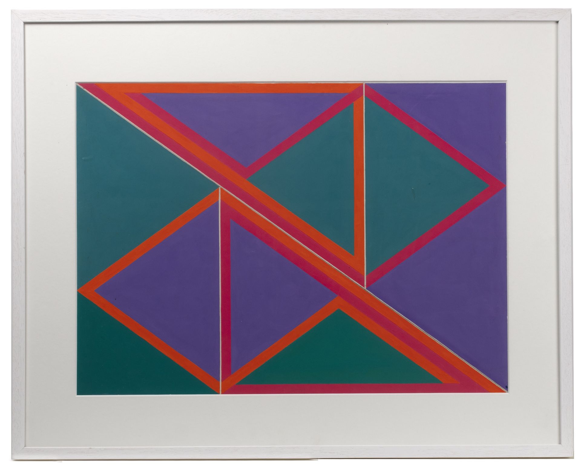 David Leverett (1938-2020) Purple and Green Composition, circa 1968 gouache 51 x 71cm. - Image 2 of 3