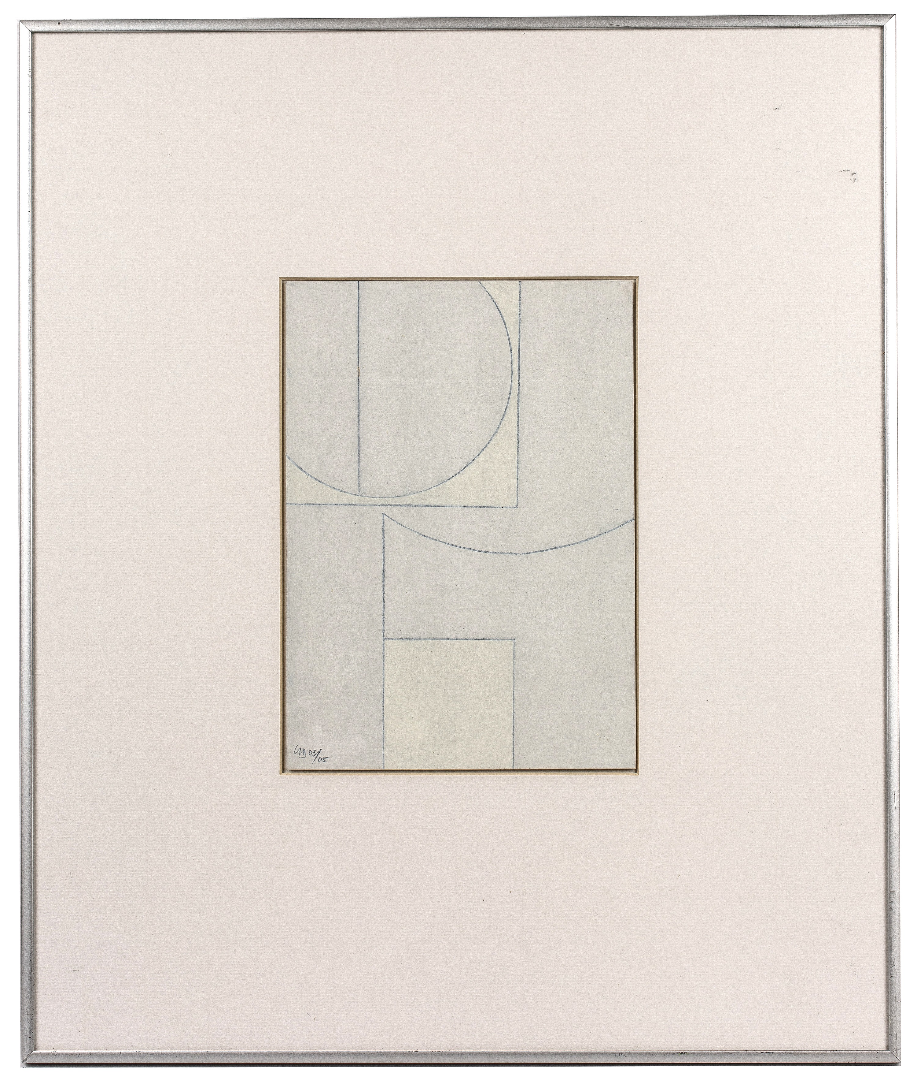 George Dannatt (1915-2009) Half Circle + Square, 2005 signed, titled, and dated (to reverse) - Image 2 of 3