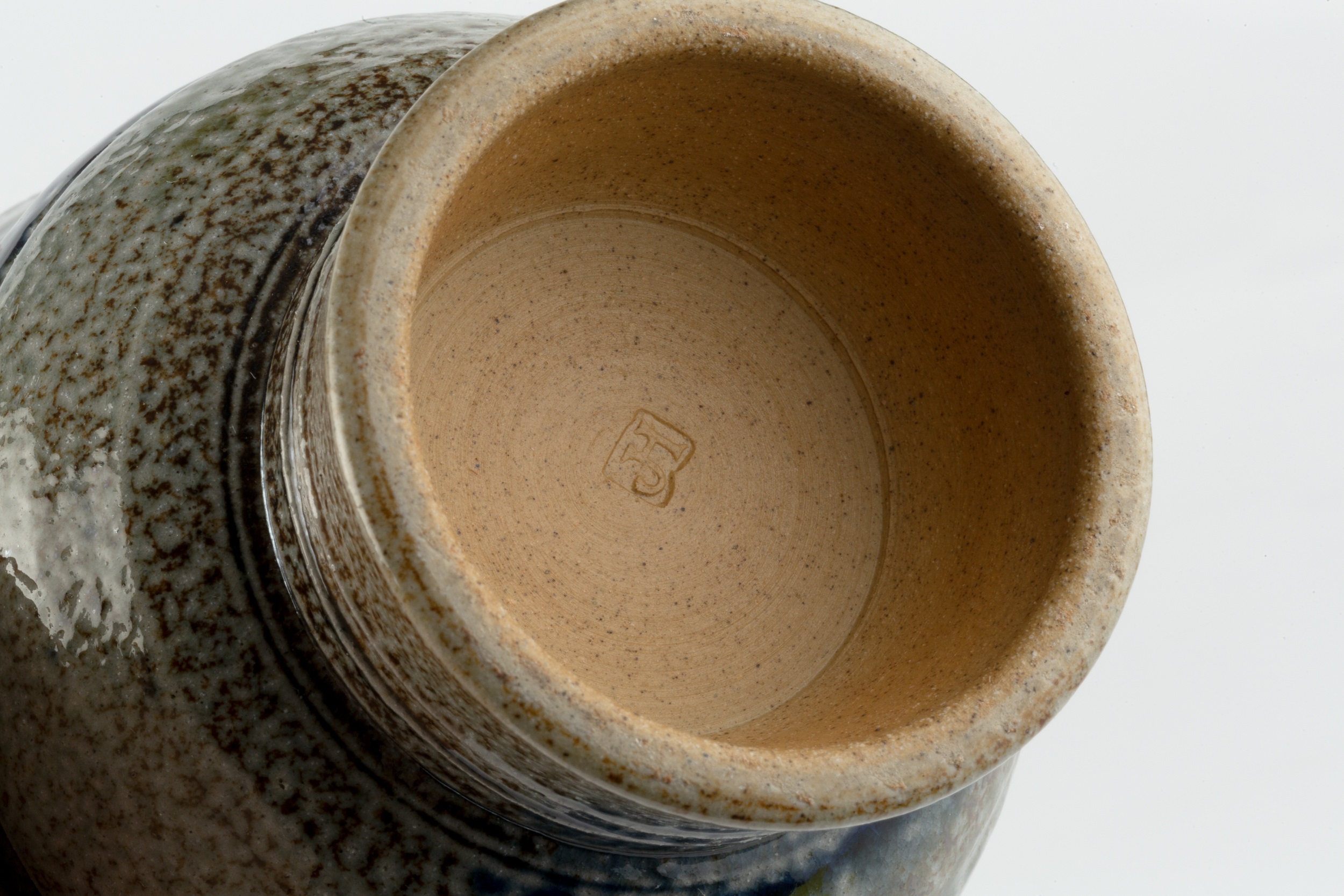 Jane Hamlyn (b.1940) Footed beaker salt-glaze impressed potter's seal 11cm high. - Image 3 of 3