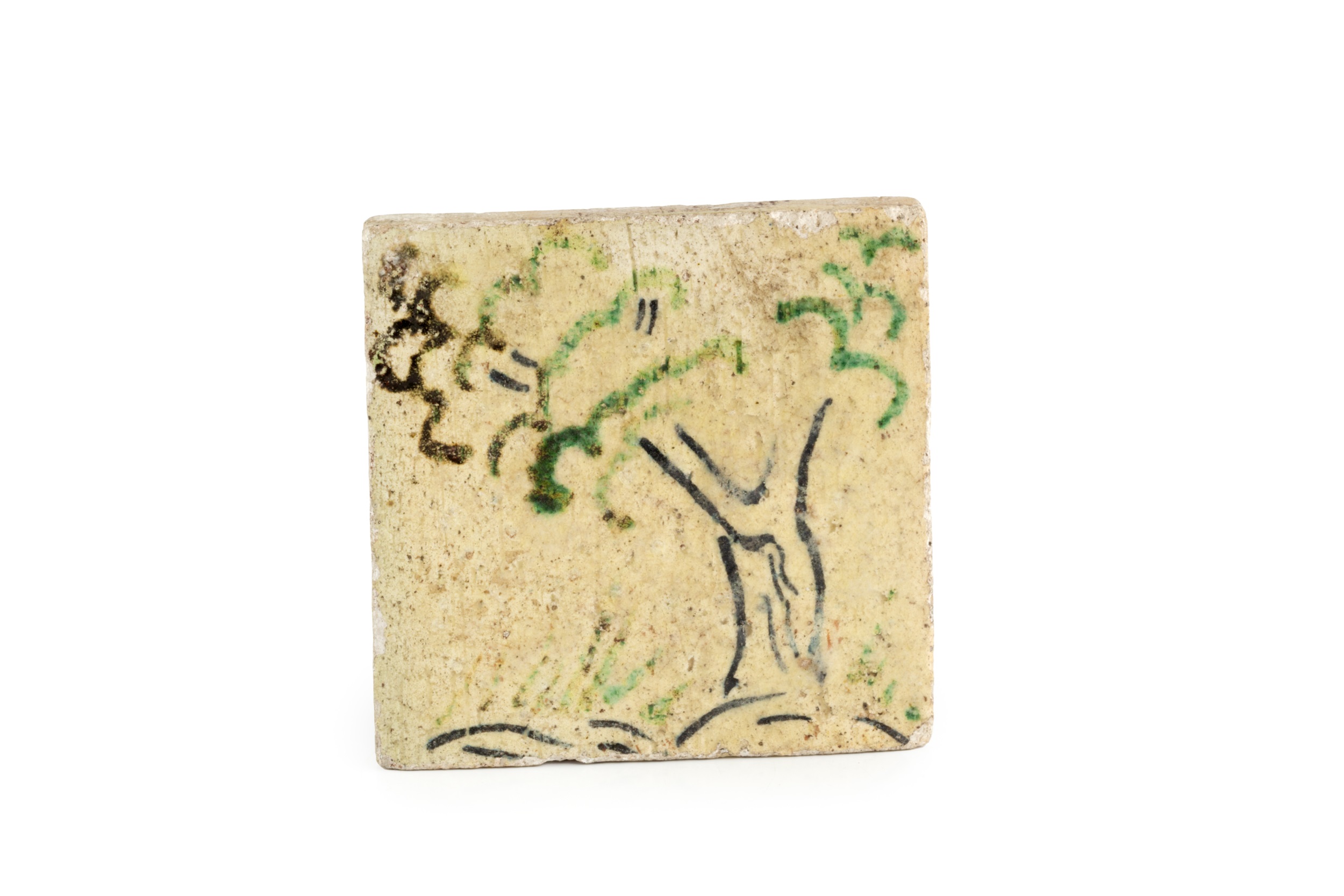 Sylvia Fox-Strangways (1900-1975) Oaktree tile, circa 1927 signed 10 x 10cm.