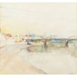Ewen Henderson (1934-2000) Barnes, View of Bridge, 1979 signed with initials and dated (lower right)