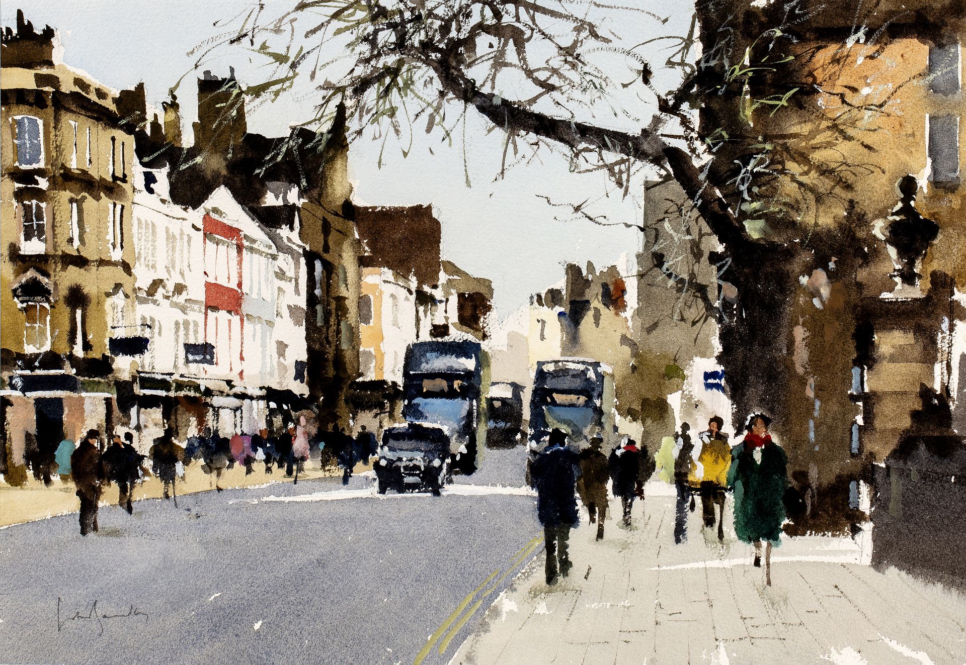 John Yardley (b.1933) Early Spring in the High signed in pencil (lower left) watercolour 34 x