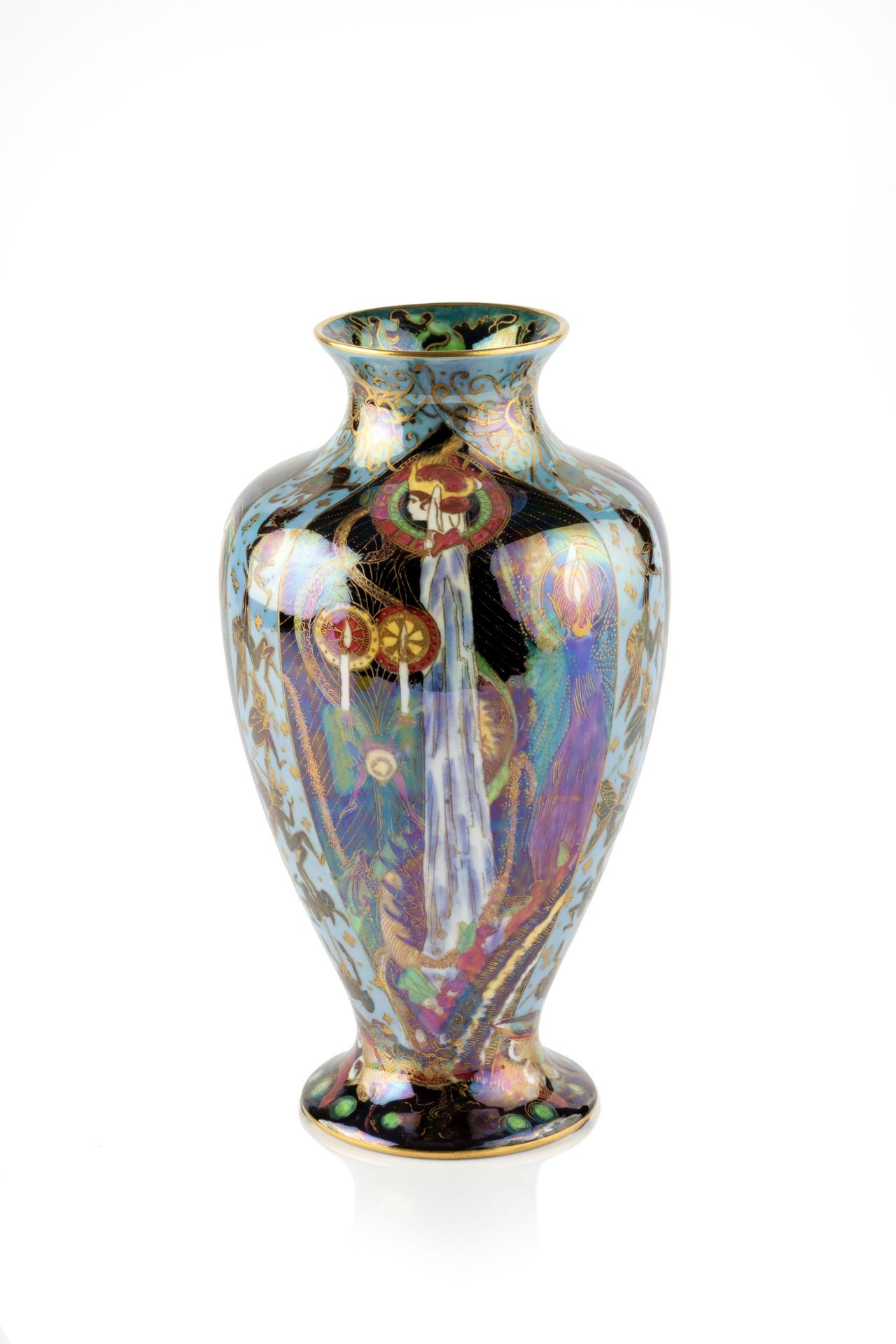 Daisy Makeig-Jones (1881-1945) for Wedgwood Fairyland lustre vase, circa 1925 candlemas pattern