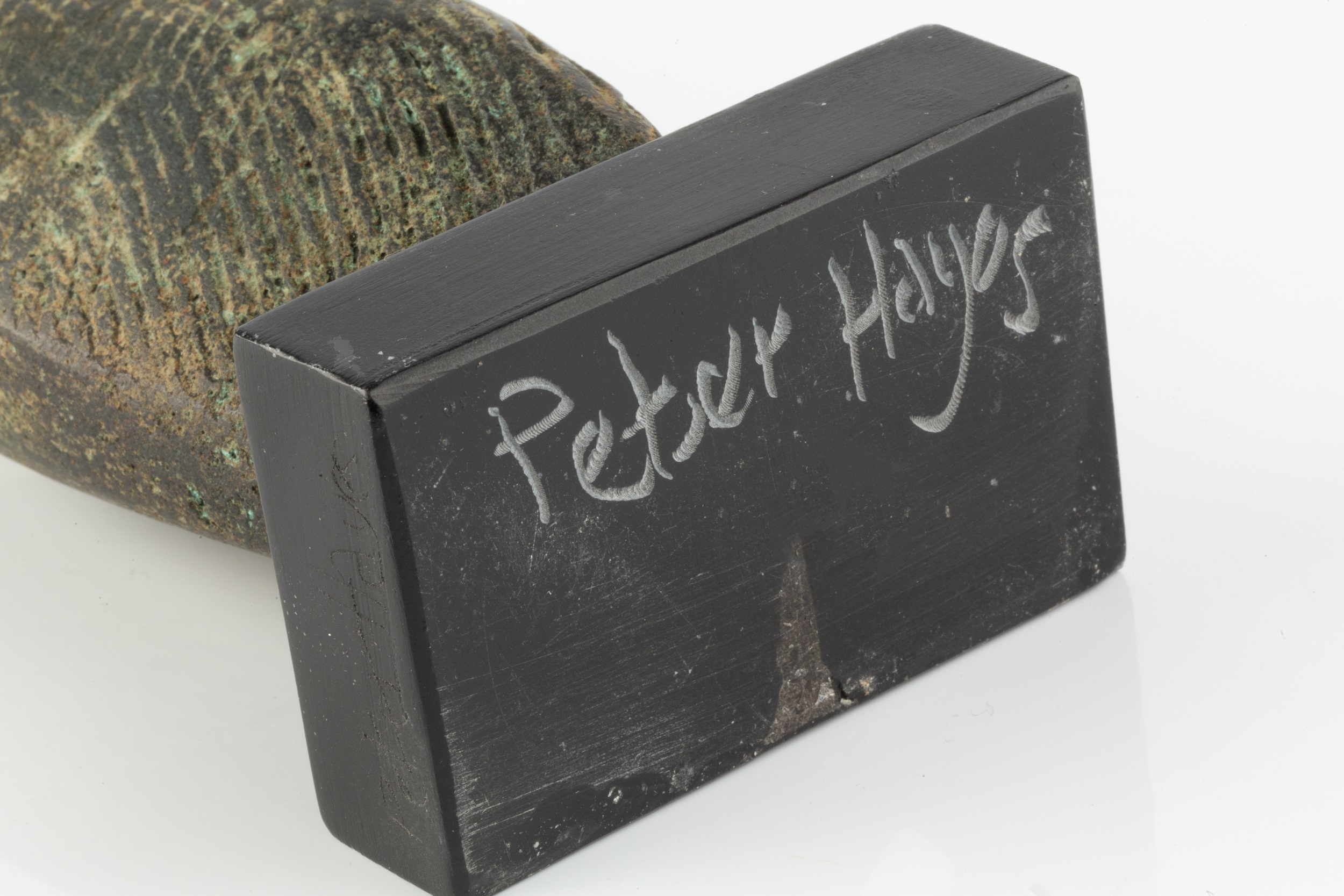 Peter Hayes (b.1946) Sculpture stoneware and marble signed 17cm high. - Image 3 of 3