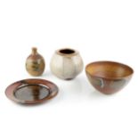 David Lloyd-Jones (1928-1994) Octagonal vase salt-glaze and incised pattern impressed potter's