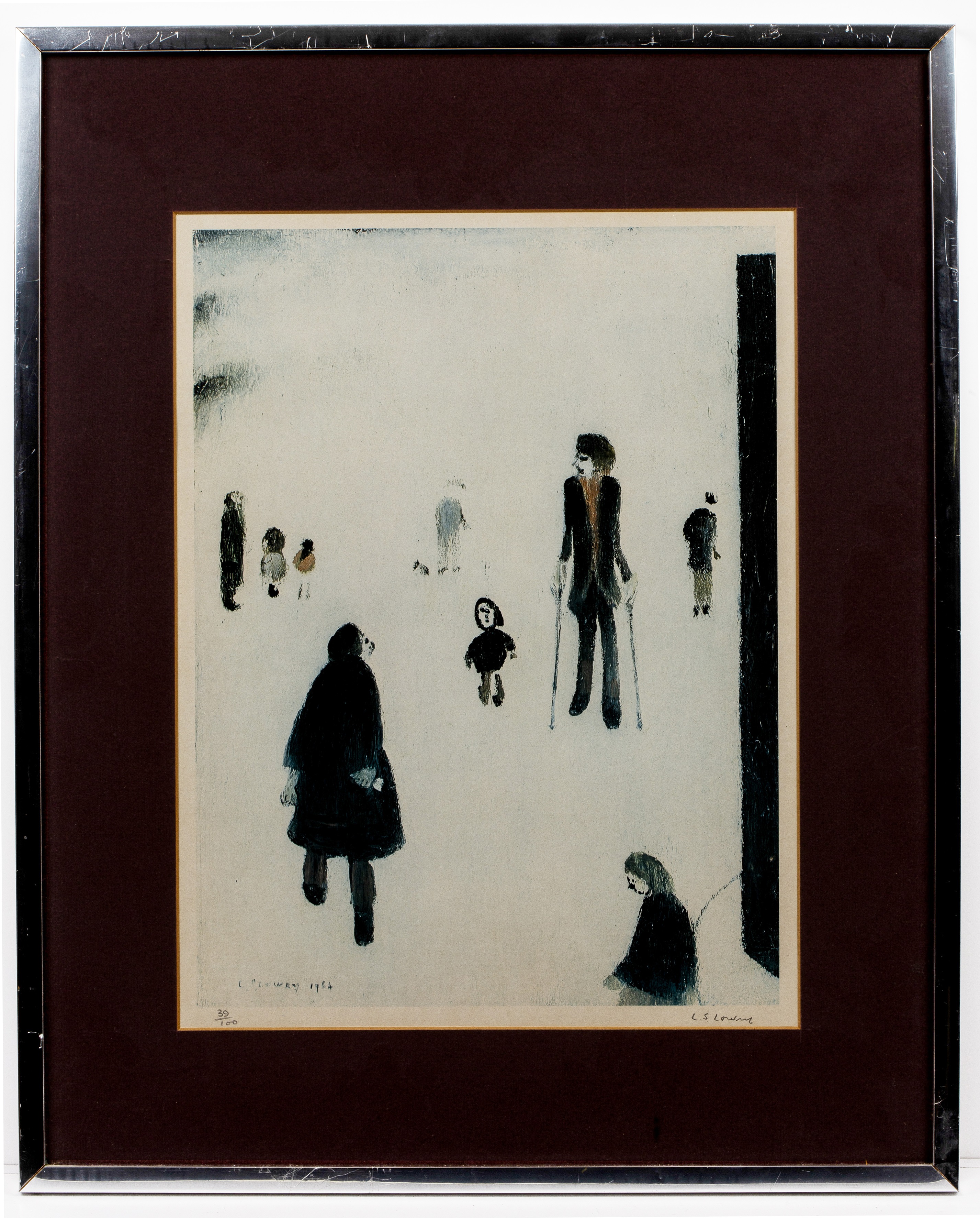 Laurence Stephen Lowry (1887-1976) Figures in the Park, 1976 39/100, signed and numbered in - Image 2 of 3