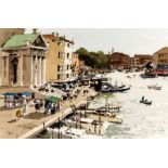 John Yardley (b.1933) From Ponte Scalzi, Venice signed (lower right), titled (to reverse)