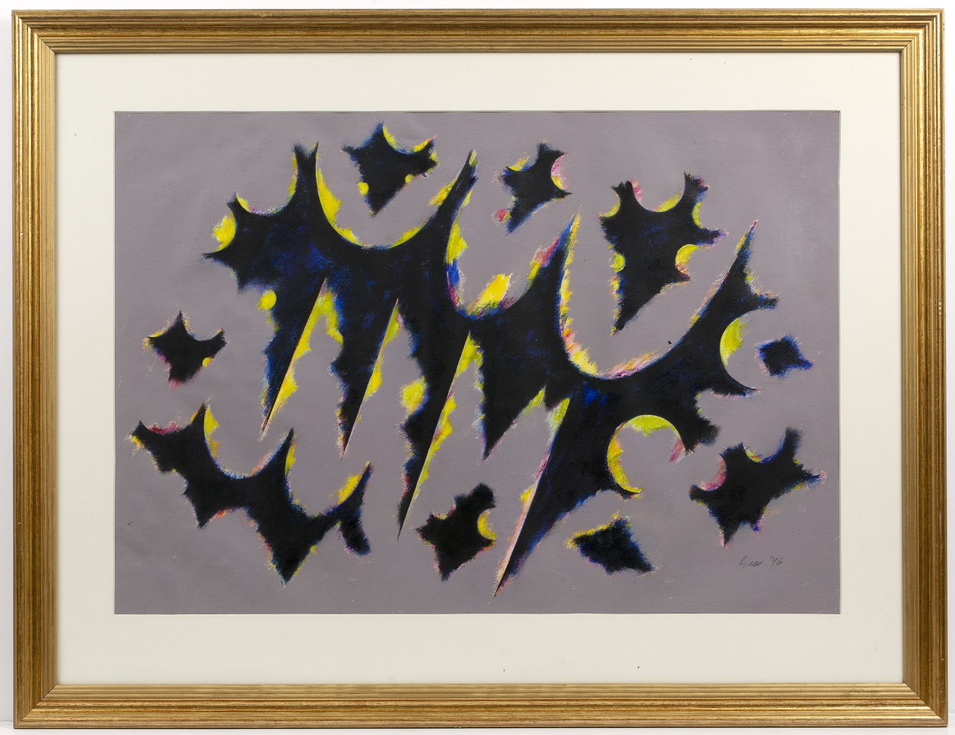 William Gear (1915-1997) Untitled, 1976 signed and dated in pencil (lower right) acrylic 47 x 67cm. - Bild 2 aus 3