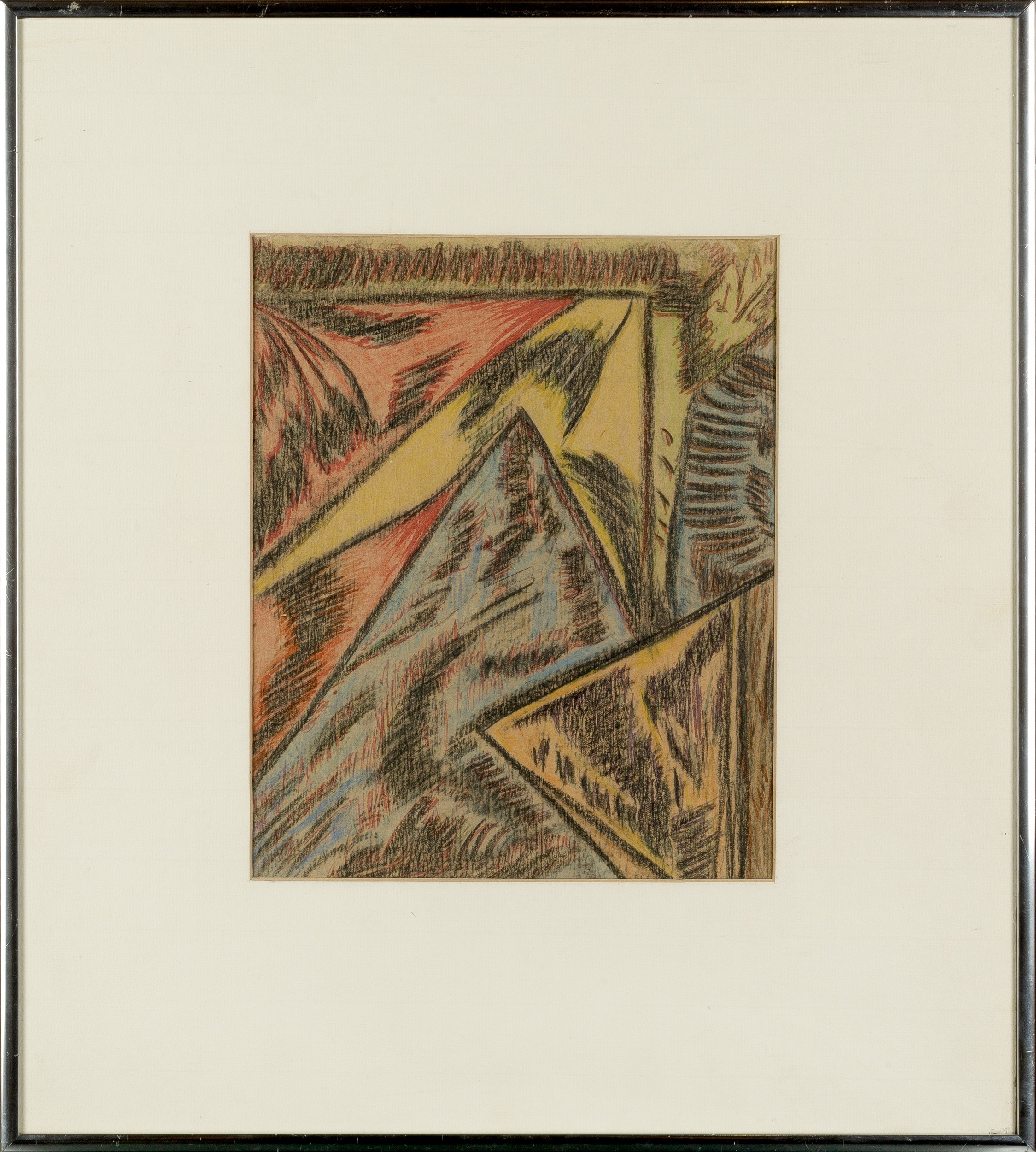 Attributed to Fritz Stuckenberg (1881-1944) Untitled pencil and crayon on paper 24 x 20cm. - Image 2 of 3