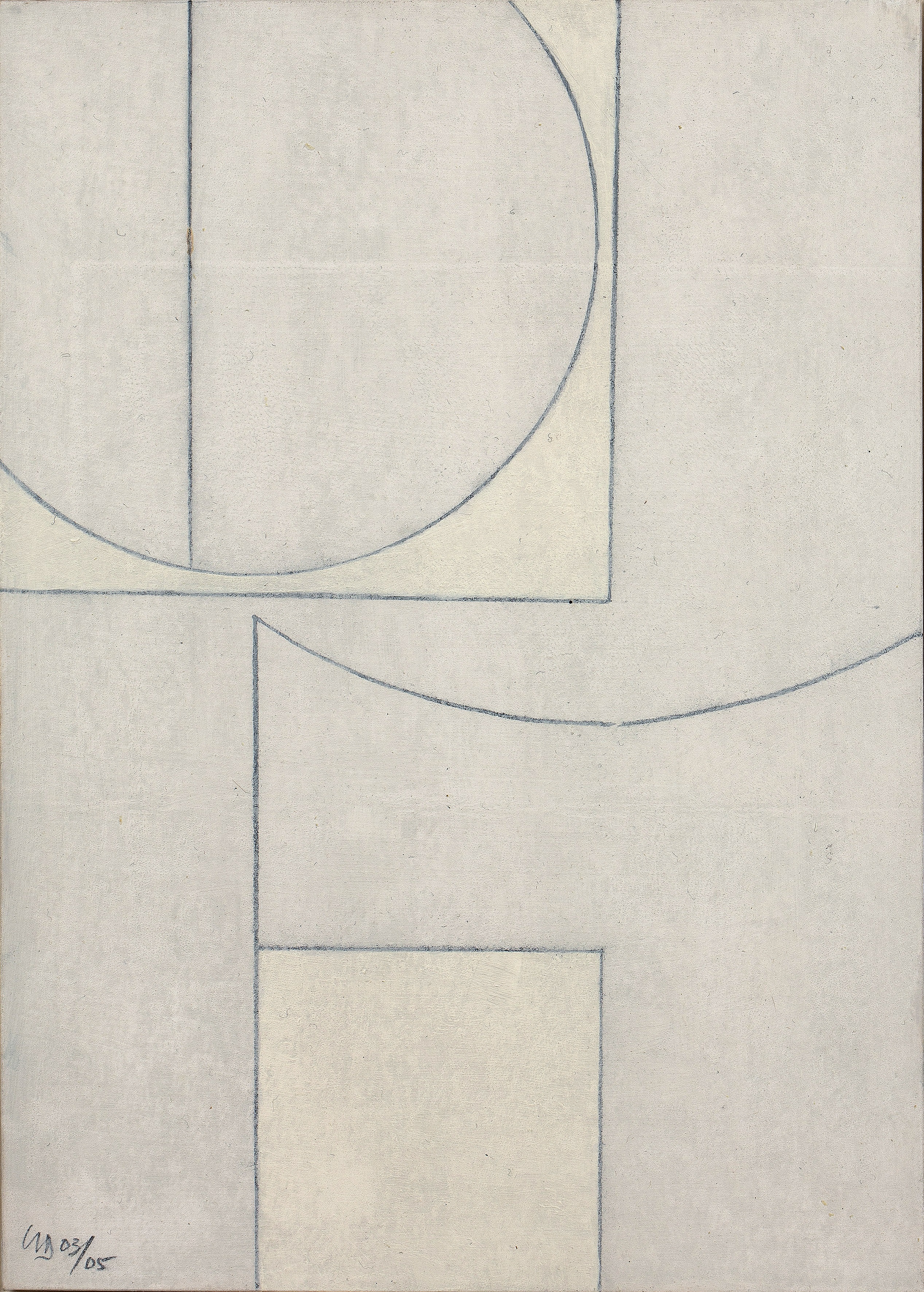 George Dannatt (1915-2009) Half Circle + Square, 2005 signed, titled, and dated (to reverse)