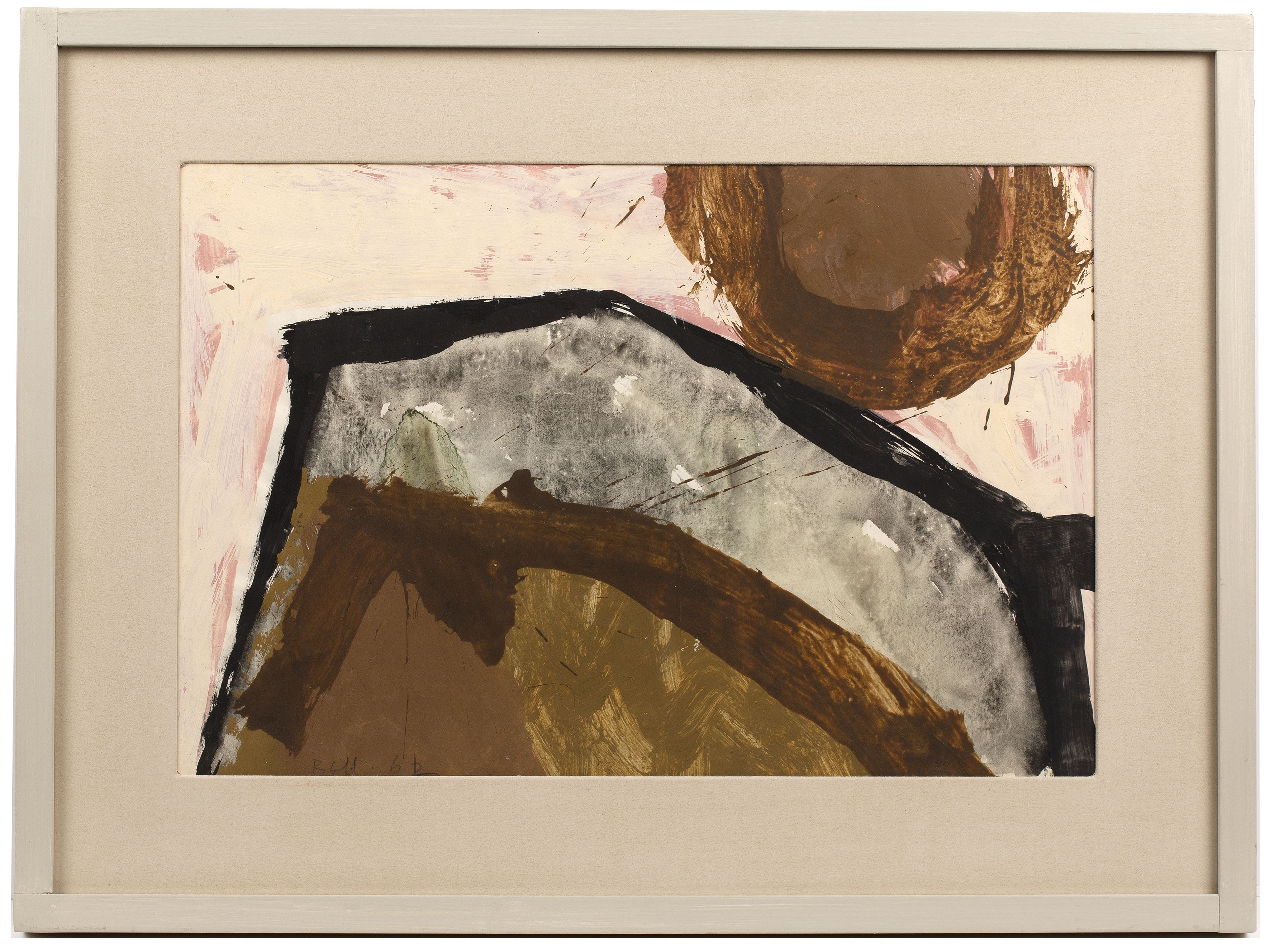 Trevor Bell (1930-2017) Fell, 1962 signed and dated (lower left), titled (to reverse) oil on paper - Image 2 of 3