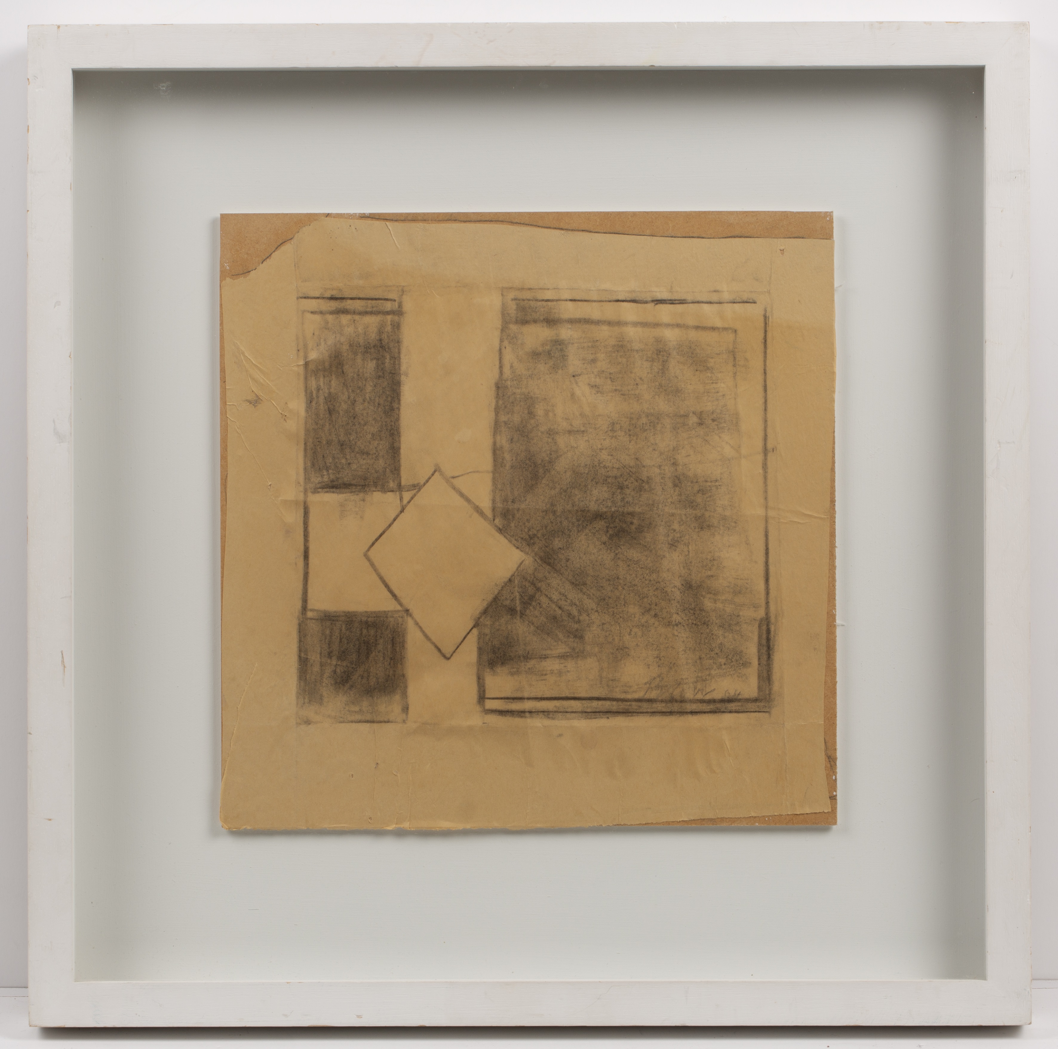 Sandra Blow (1925-2006) Development of a Square, 1964 signed and dated (lower right) mixed media - Image 2 of 3