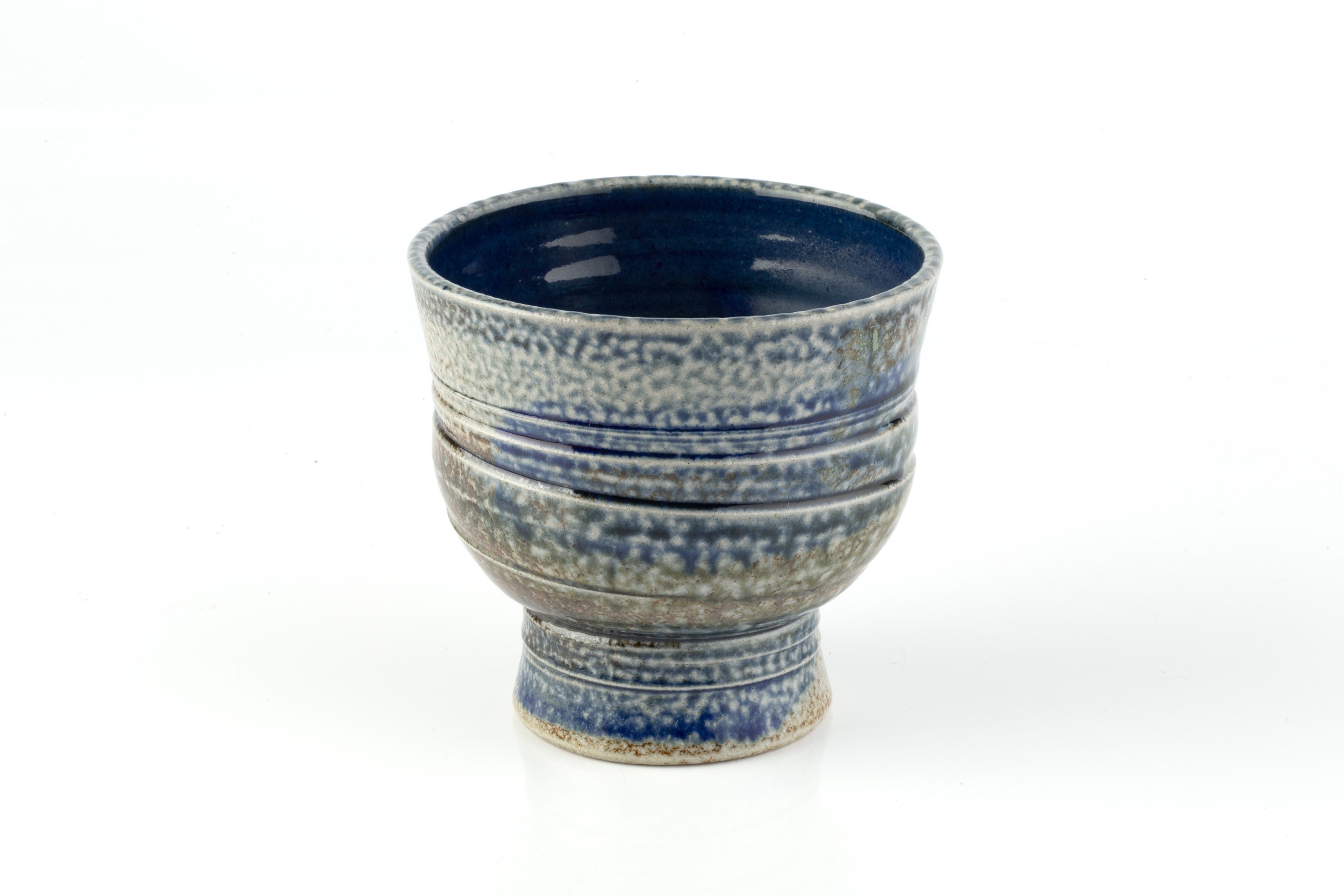 Jane Hamlyn (b.1940) Footed beaker salt-glaze impressed potter's seal 11cm high. - Image 2 of 3