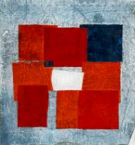 George Dannatt (1915-2009) Arrow in the Blue, 1975 signed, titled, and dated (to reverse) oil and